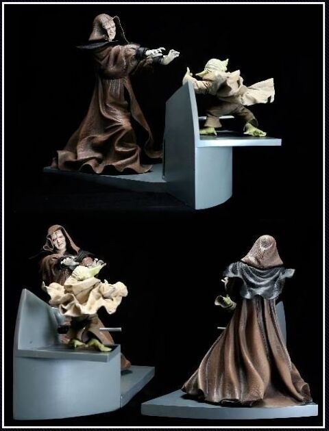 Фигурка Kotobukiya Star Wars Yoda Vs Emperor Palpatine Звёздные войны Йода Император Палпатин 37 см. -   -  