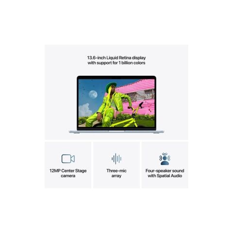Ноутбук Apple MacBook Air 13 M5 A3449 Sky Blue (MDHK4UA/A) - Нулевой остаток (Feed) - Нулевой остаток (Feed)