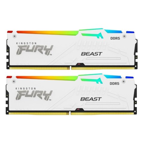Модуль памяти для компьютера DDR5 32GB (2x16GB) 6400 MHz Beast White RGB XMP Kingston Fury (ex.HyperX) (KF564C32BWAK2-32) - Нулевой остаток (Feed)  - Нулевой остаток (Feed) 