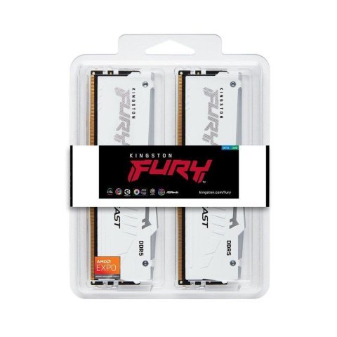 Модуль памяти для компьютера DDR5 32GB (2x16GB) 6400 MHz Beast White RGB XMP Kingston Fury (ex.HyperX) (KF564C32BWAK2-32) - Нулевой остаток (Feed)  - Нулевой остаток (Feed) 