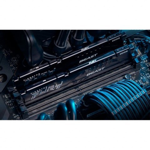 Модуль памяти для компьютера DDR5 32GB (2x16GB) 5600 MHz Beast Black Kingston Fury (ex.HyperX) (KF556C40BBK2-32) - Нулевой остаток (Feed)  - Нулевой остаток (Feed) 