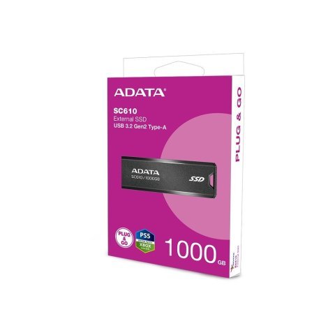 Накопитель SSD USB 3.2 1TB SD610 ADATA (SC610-1000G-CBK/RD) - Нулевой остаток (Feed)  - Нулевой остаток (Feed) 