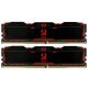 Модуль памяти для компьютера DDR4 16GB (2X8GB) 3200 MHz IRDM X Black Goodram (IR-X3200D464L16SA/16GDC) - Нулевой остаток (Feed) - Нулевой остаток (Feed)