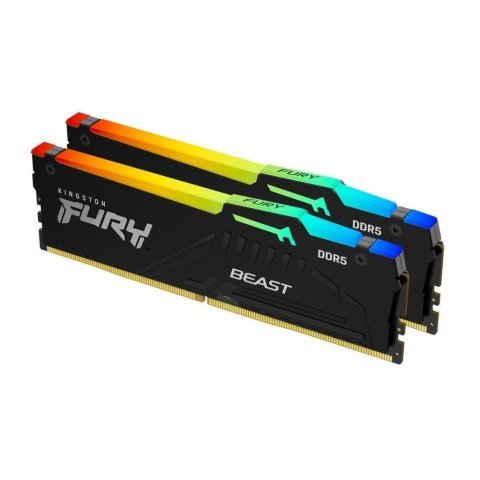 Модуль памяти для компьютера DDR5 64GB (2x32GB) 5600 MHz Beast RGB Kingston Fury (ex.HyperX) (KF556C36BBEAK2-64) - Нулевой остаток (Feed) - Нулевой остаток (Feed)