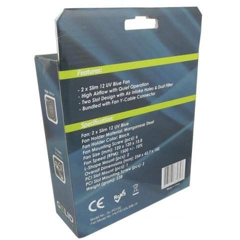 Кулер для видеокарты Gelid Solutions PCI Slot Fan Holder (SL-PCI-02) - Нулевой остаток (Feed) - Нулевой остаток (Feed)