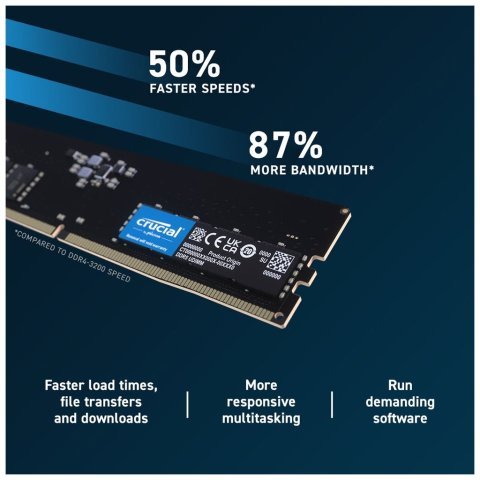 Модуль памяти для компьютера DDR5 32GB 4800 MHz Micron (CT32G48C40U5) - Нулевой остаток (Feed) - Нулевой остаток (Feed)