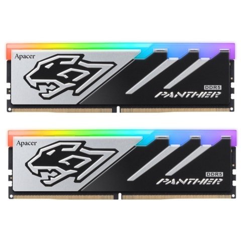 Модуль памяти для компьютера DDR5 32GB (2x16GB) 5600 MHz Panther RGB Apacer (AH5U32G56C5229BAA-2) - Нулевой остаток (Feed) - Нулевой остаток (Feed)
