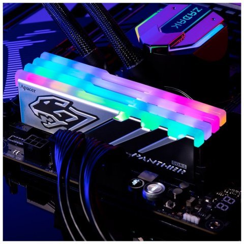 Модуль памяти для компьютера DDR5 32GB (2x16GB) 5600 MHz Panther RGB Apacer (AH5U32G56C5229BAA-2) - Нулевой остаток (Feed) - Нулевой остаток (Feed)