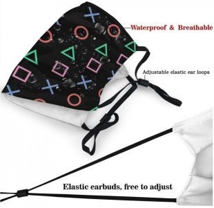 Маска защитная для лица Controller Buttons + 2 угольных фильтра