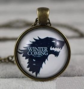 Брелок Game of Thrones Stark Wolf (метал + скло) - -