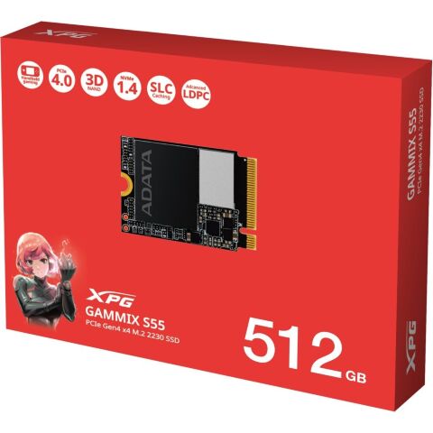 Накопитель SSD M.2 2230 512GB GAMMIX S55 ADATA (SGAMMIXS55-512G-C) - Нулевой остаток (Feed)  - Нулевой остаток (Feed) 