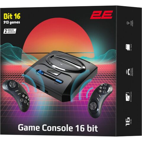 Игровая консоль 2E 16bit HDMI (2 бездротових геймпада, 913 іг (2E16BHDWS913) - Нулевой остаток (Feed) - Нулевой остаток (Feed)