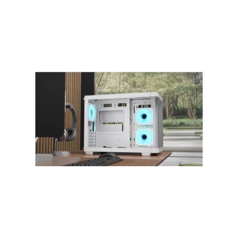 Корпус AeroCool P300C-G-WT-v1 White (ACCS-PN02033.21) - Нулевой остаток (Feed) - Нулевой остаток (Feed)