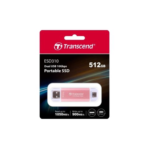 Накопитель SSD USB 3.2 512GB Transcend (TS512GESD310P) - Нулевой остаток (Feed) - Нулевой остаток (Feed)