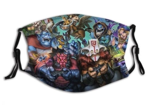 Маска защитная для лица Dota 2 Heroes + 2 угольных фильтра -   -  