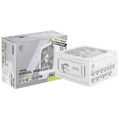 Блок питания MSI 1000W (MAG A1000GL PCIE5 WHITE) - Блоки питания  - Блоки питания 