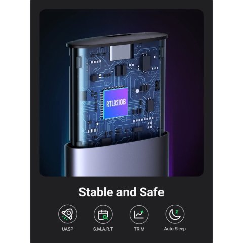 Карман внешний Ugreen SSD M.2 (NVME) M-KEY UGREEN 3.2 GEN2 CM400 gray (90264) - Нулевой остаток (Feed) - Нулевой остаток (Feed)