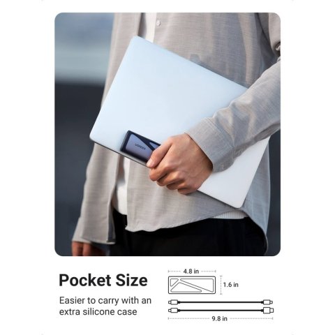 Карман внешний Ugreen SSD M.2 (NVME) M-KEY UGREEN 3.2 GEN2 CM400 gray (90264) - Нулевой остаток (Feed) - Нулевой остаток (Feed)