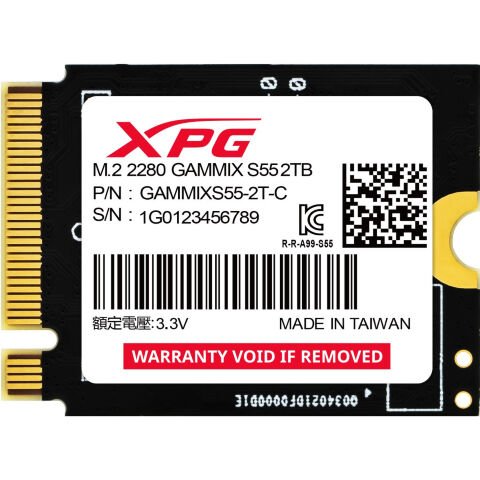 Накопитель SSD M.2 2230 2TB GAMMIX S55 ADATA (SGAMMIXS55-2T-C) - Внутренние SSD  - Внутренние SSD 