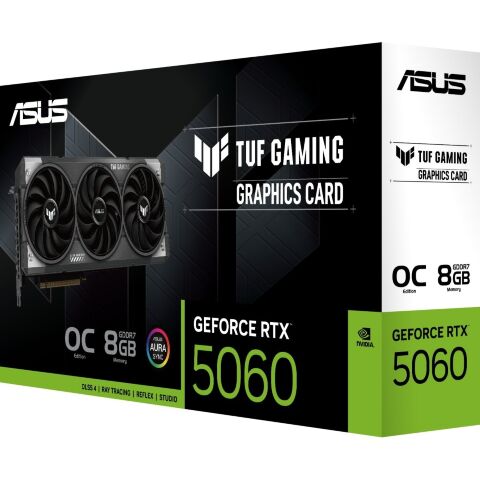 Видеокарта ASUS GeForce RTX5060 8Gb TUF GAMING OC (TUF-RTX5060-O8G-GAMING) - Нулевой остаток (Feed) - Нулевой остаток (Feed)
