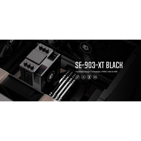 Кулер для процессора ID-Cooling SE-903-XT Black - Нулевой остаток (Feed) - Нулевой остаток (Feed)