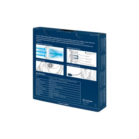 Кулер для корпуса Arctic P12 Silent Black (ACFAN00130A) - Нулевой остаток (Feed) - Нулевой остаток (Feed)