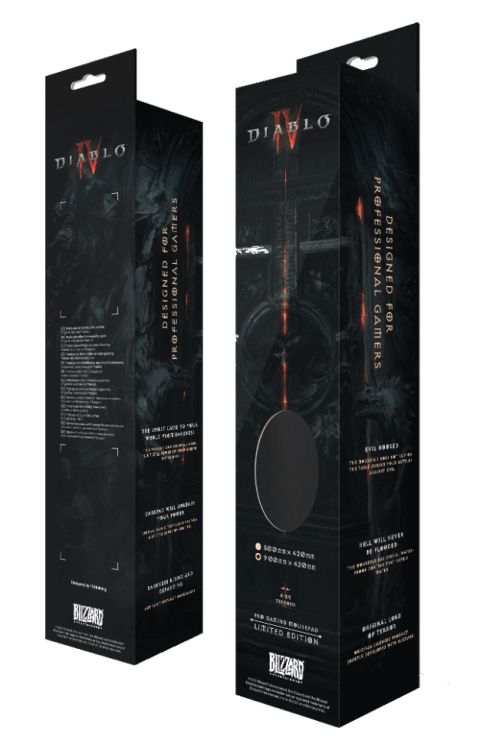 Коврик для мыши игровая поверхность Blizzard DIABLO 4 Inarius and Lilith Диабло XL (90*42 cm) - -