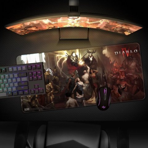 Коврик для мыши игровая поверхность Blizzard DIABLO 4 Inarius and Lilith Диабло XL (90*42 cm) - -