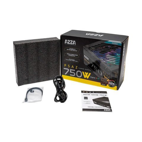 Блок питания Azza 750W (PSAZ-750W ARGB) - Нулевой остаток (Feed)  - Нулевой остаток (Feed) 