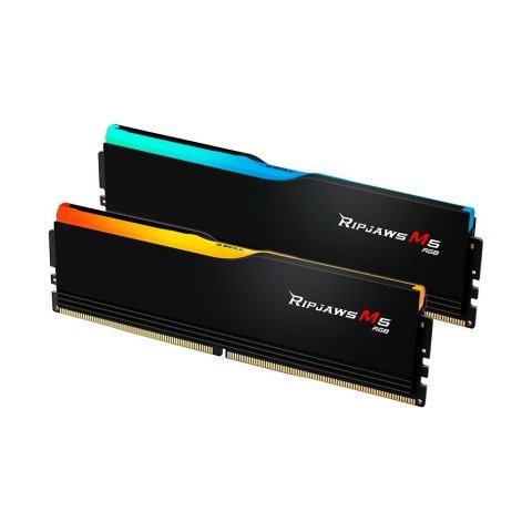 Модуль памяти для компьютера DDR5 32GB (2x16GB) 5200 MHz Ripjaws M5 RGB Matte Black G.Skill (F5-5200J4040A16GX2-RM5RK) - Нулевой остаток (Feed) - Нулевой остаток (Feed)