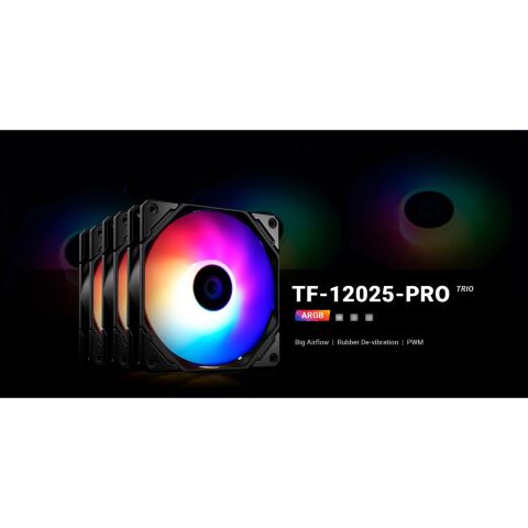 Кулер для корпуса ID-Cooling TF-12025-PRO ARGB TRIO - Вентиляторы к корпусам  - Вентиляторы к корпусам 