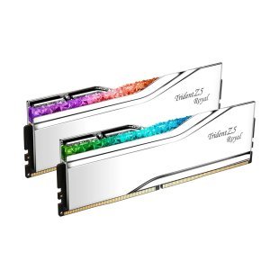 Модуль памяти для компьютера DDR5 32GB (2x16GB) 7200 MHz Trident Z5 Royal Silver G.Skill (F5-7200J3445G16GX2-TR5S)
