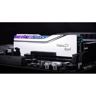 Модуль памяти для компьютера DDR5 32GB (2x16GB) 7200 MHz Trident Z5 Royal Silver G.Skill (F5-7200J3445G16GX2-TR5S)