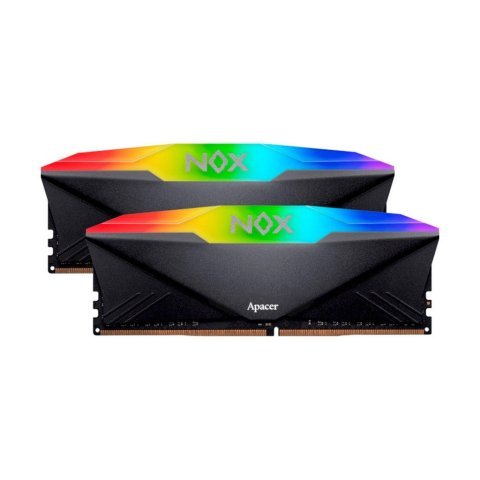Модуль памяти для компьютера DDR4 32GB (2x16GB) 3200 MHz NOX RGB Black Apacer (AH4U32G32C28YNBAA-2) - Нулевой остаток (Feed)  - Нулевой остаток (Feed) 