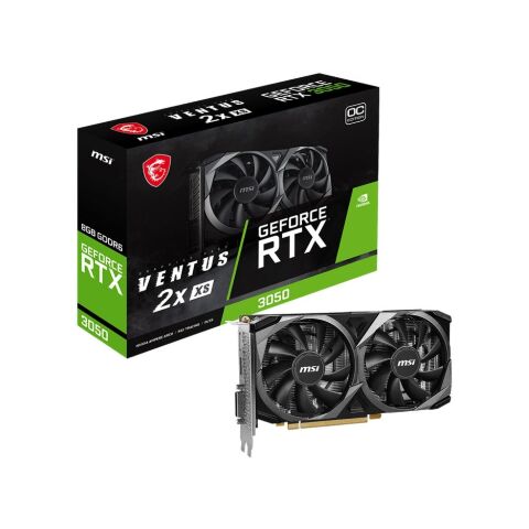 Видеокарта MSI GeForce RTX3050 8Gb VENTUS 2X XS OC (RTX 3050 VENTUS 2X XS 8G OC) - Нулевой остаток (Feed) - Нулевой остаток (Feed)