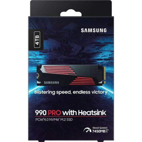 Накопитель SSD M.2 2280 4TB 990 PRO with Heatsink Samsung (MZ-V9P4T0GW) - Нулевой остаток (Feed)  - Нулевой остаток (Feed) 