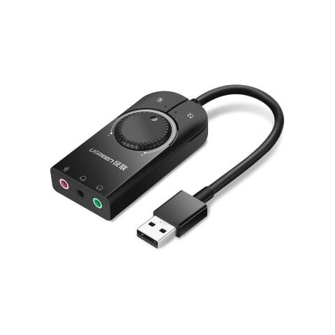 Звуковая плата Ugreen CM129 black (40964) - Нулевой остаток (Feed)  - Нулевой остаток (Feed) 