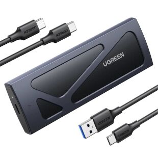 Карман внешний Ugreen CM578 M.2NVME Hard Drive Enclosure 10Gbps Black (15512)