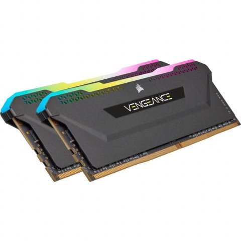 Модуль памяти для компьютера DDR4 32GB (2x16GB) 3600 MHz Vengeance RGB PRO SL Black Corsair (CMH32GX4M2D3600C18) - Нулевой остаток (Feed) - Нулевой остаток (Feed)