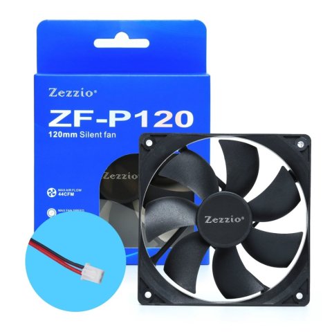 Кулер для корпуса Zezzio ZF-P120 2pin - Нулевой остаток (Feed) - Нулевой остаток (Feed)
