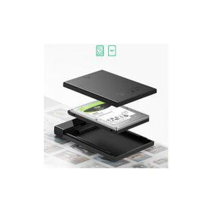 Карман внешний Ugreen USB 3.1 to 2.5" HDD/SSD US221 black (50743)