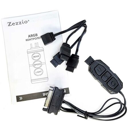 Модуль управления подсветкой Zezzio Контролер керування Zezzio ARGB 3-Pin 5V/SATA (Zezzio ARGB controller Sata) (Zezzio ARGB 3-Pin 5V/SATA) - Акссесуары к системам охлаждения - Акссесуары к системам охлаждения