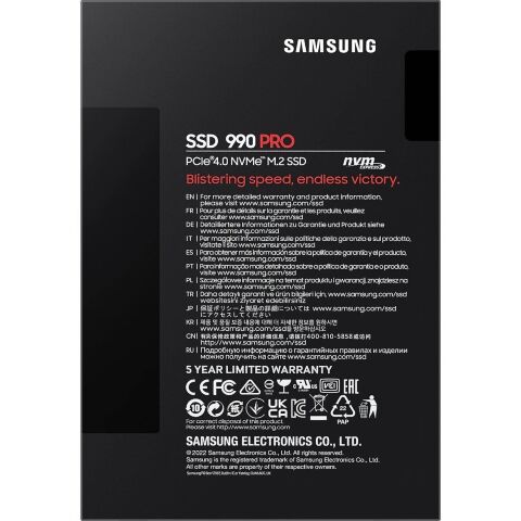 Накопитель SSD M.2 2280 4TB 990 PRO Samsung (MZ-V9P4T0BW) - Нулевой остаток (Feed)  - Нулевой остаток (Feed) 