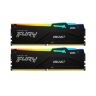 Модуль памяти для компьютера DDR5 16GB (2x8GB) 6000 MHz FURY Beast RGB Kingston Fury (ex.HyperX) (KF560C36BBEAK2-16)