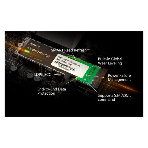 Накопитель SSD M.2 2280 512GB Apacer (AP512GAS2280Q4X-1) - Внутренние SSD  - Внутренние SSD 