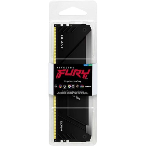 Модуль памяти для компьютера DDR4 8GB 3200 MHz Beast RGB Kingston Fury (ex.HyperX) (KF432C16BB2A/8WP) - Модули памяти для компьютера - Модули памяти для компьютера