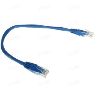 Патч-корд 0.25м Cablexpert (PP12-0.25M/B)