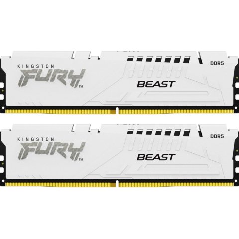 Модуль памяти для компьютера DDR5 32GB (2x16GB) 6800 MHz Beast White Kingston Fury (ex.HyperX) (KF568C34BWK2-32) - Нулевой остаток (Feed) - Нулевой остаток (Feed)