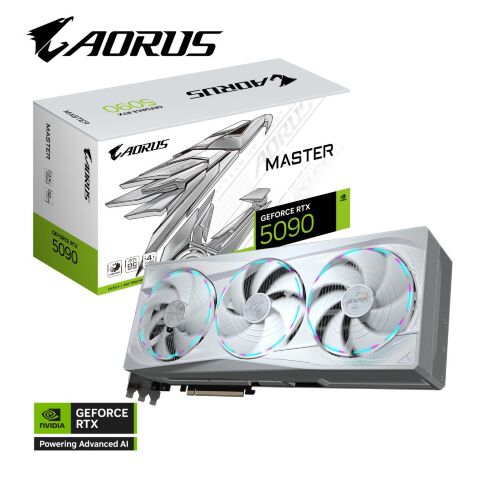 Видеокарта GIGABYTE GeForce RTX5090 32GB AORUS MASTER ICE (GV-N5090AORUSM ICE-32GD) - Нулевой остаток (Feed) - Нулевой остаток (Feed)