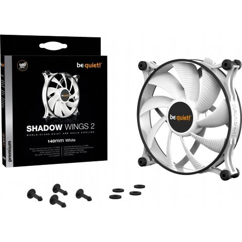 Кулер для корпуса Be quiet! SHADOW WINGS 2 White (BL090) - Нулевой остаток (Feed) - Нулевой остаток (Feed)